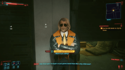 Cyberpunk 2077 - Buy an illegal braindance