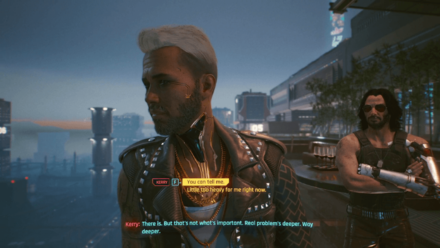 Cyberpunk 2077 - Kerry at the Rooftop in Off The Leash Quest