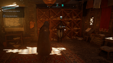 In a Strange Land - Speak to Hytham about Gorm.png