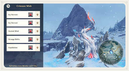 Genshin - Frostbearing Tree - Crimson Wishes