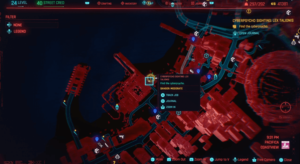 Cyberpunk 2077 Cyberpsycho Sighting Lex Talionis Map.png