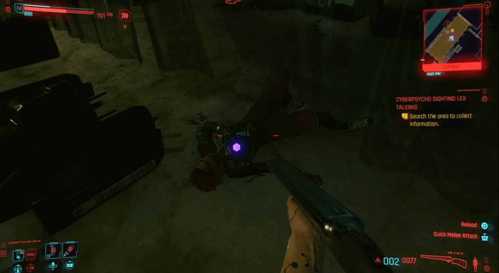 Cyberpunk 2077 Cyberpsycho Sighting Lex Talionis 02.png