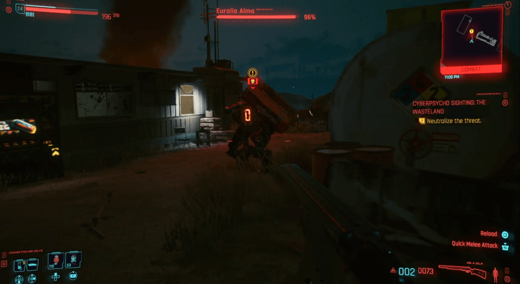 Cyberpunk 2077 Cyberpsycho Sighting The Wasteland 02