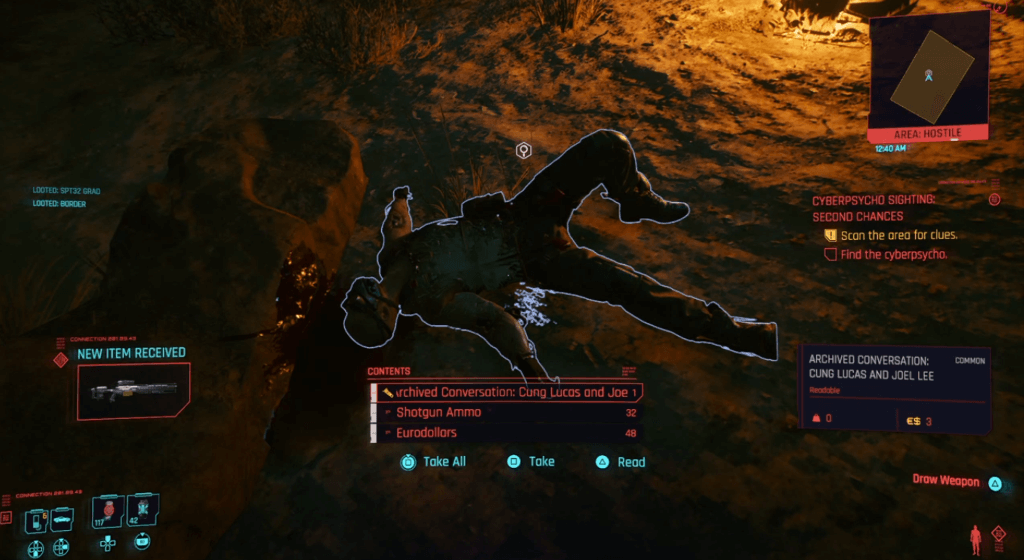 Cyberpunk 2077 Cyberpsycho Sighting Second Chances 01.png