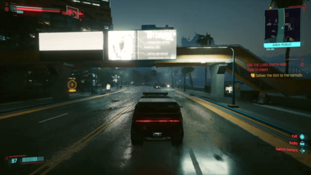 Cyberpunk 2077 - Deliver the SUV to the Nomads