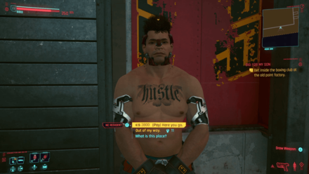 Cyberpunk 2077 - Get inside the boxing club