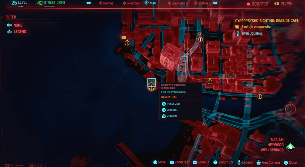 Cyberpunk 2077 Cyberpsycho Sighting Seaside Cafe Map.png