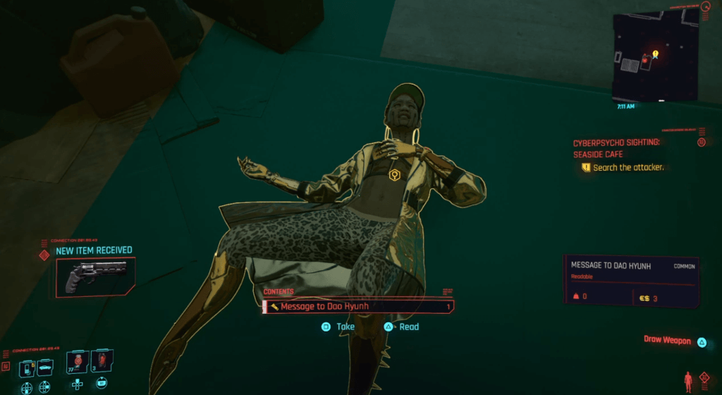 Cyberpunk 2077 Cyberpsycho Sighting Seaside Cafe 02.png