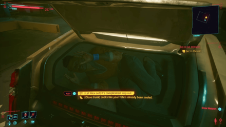 Cyberpunk 2077 - Talk to the man in the trunk
