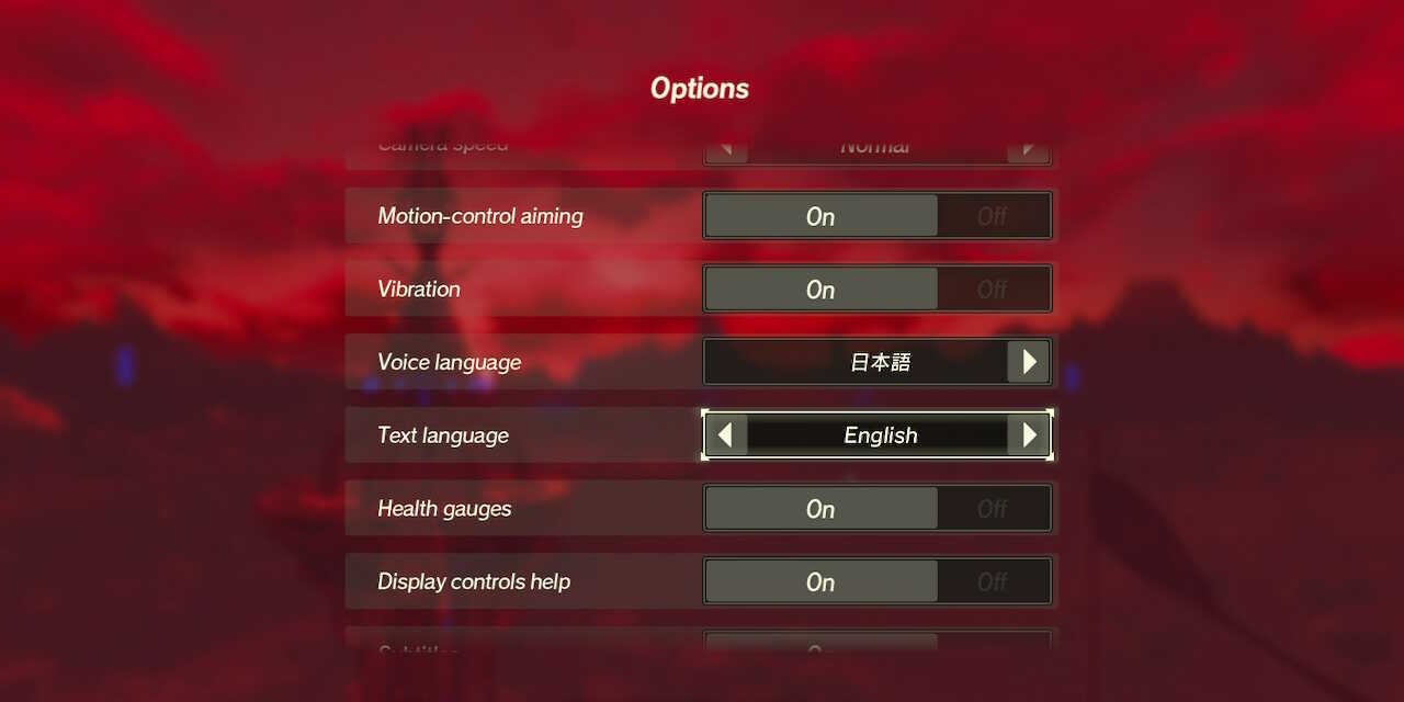 Options Menu