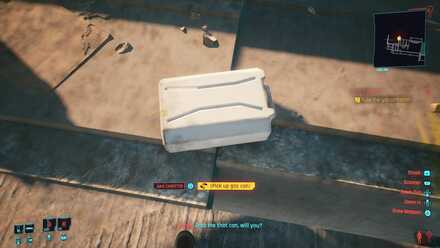 Take the gas container