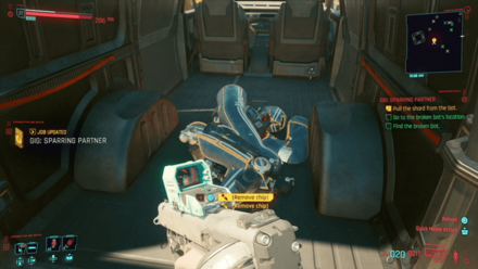 Cyberpunk 2077 - Pull the shard from the bot