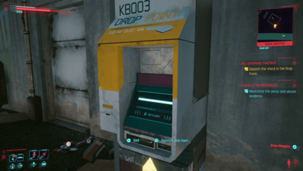 Cyberpunk 2077 - Deposit the shard in the Drop Point