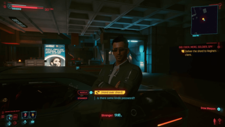 Cyberpunk 2077 - Deliver the shard to Regina