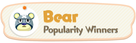 ACNH - Bear Popularity Winners