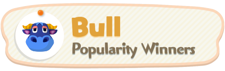 ACNH - Bull Popularity Winners