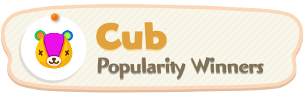 ACNH - Cub Popularity Winners