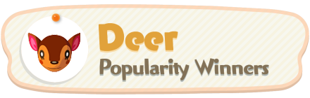 ACNH - Deer Popularity Winners