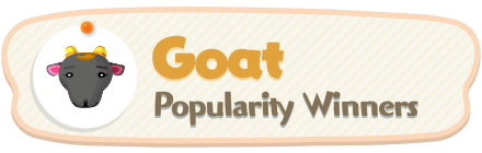 ACNH - Goat Popularity Winners