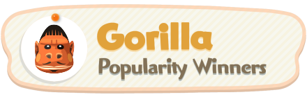 ACNH - Gorilla Popularity Winners