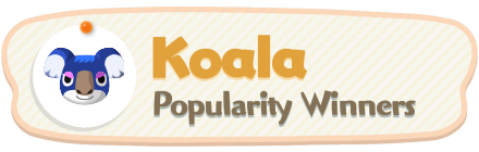 ACNH - Koala Popularity Winners