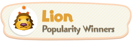 ACNH - Lion Popularity Winners