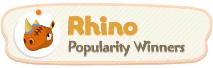 ACNH - Rhino Popularity Winners