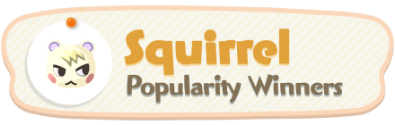 ACNH - Squirrel Popularity Winners