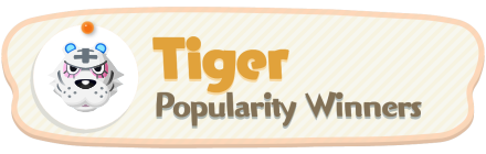 ACNH - Tiger Popularity Winners