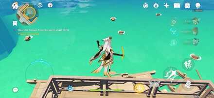 Genshin - Fishing for Jade - North Wharf