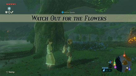 Breath of the Wild (BotW) Watch Out for the Flowers Shrine Quest