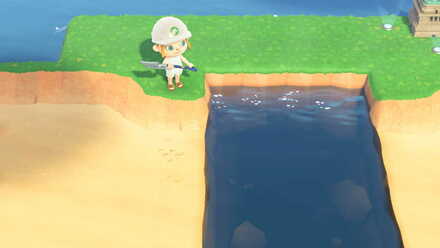 ACNH - Fish will still spawn in reclaimed river edges