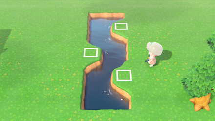 ACNH - How to Make Natural Winding Narrow Rivers - Step 2