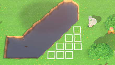 ACNH - How to Make Natural Diagonal Rivers - Step 1