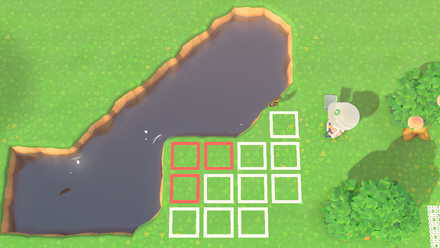 ACNH - How to Make Natural Diagonal Rivers - Step 2