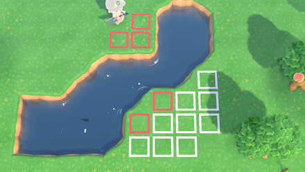 ACNH - How to Make Natural Diagonal Rivers - Step 4