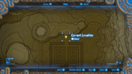 BotW - The Desert Labyrinth Map Location