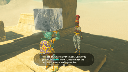 BotW - Talk to Furosa while delivering the ice