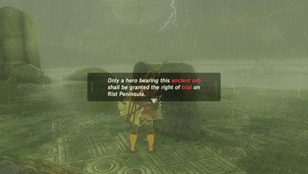 BotW - Examine the stone tablet