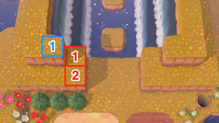 ACNH - Add 2 spaces to the lower cliffs top and bottom edges.png