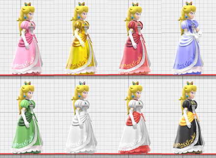 Peach Alternate Costumes