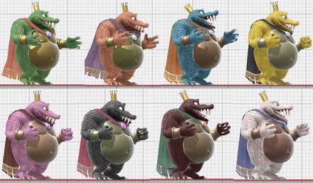 King K. Rool Alternate Costumes