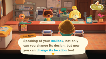 ACNH - Tom Nook informs the resident that they could also change the location of the house