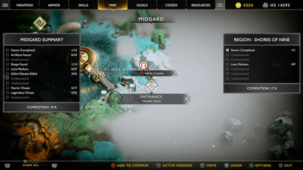 GoW - Volunder Chasm Map Location