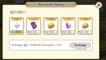 Genshin - Slime Paradise Reward Shop