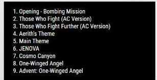 sephiroth ff7 soundtracks