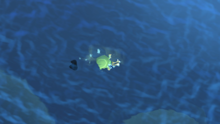 ACNH - A resident comes across a sea creature