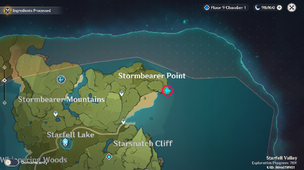 Genshin Impact - Location of Barbatos Ratatouille Recipe from Vind in Stormbearer Point