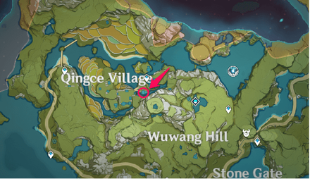 Genshin Impact - Location of Qingce Stir Fry Recipe from Ms. Bai in Qingce Village
