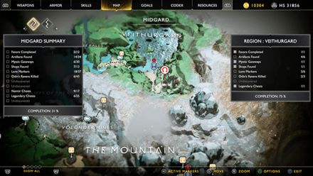 GoW - A New Destination Chest 1 Map Location